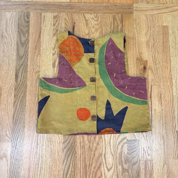 NWT BEL KAZAN LARKIN TOP HONEY MELON PRINT (SOLD OUT!) - Picture 3 of 4